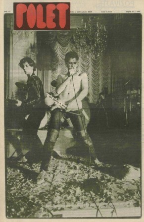 Cover of Polet from 1980 featuring the Yugoslav punk band Termiti